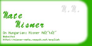 mate misner business card